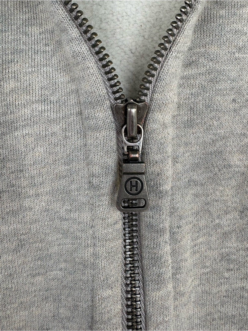 Polo Ralph Lauren Light Gray Full-Zip Hoodie Sweatshirt Large EUC Preppy College - Picture 3 of 9